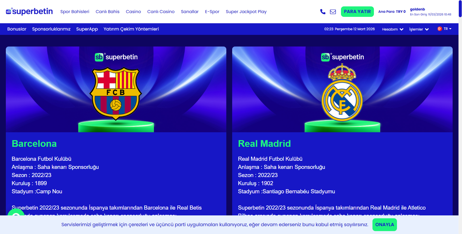 Superbetin Canlı Casino Baccarat Oyna